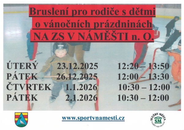 Bruslení pro rodiče s dětmi o vánočních prázdninách